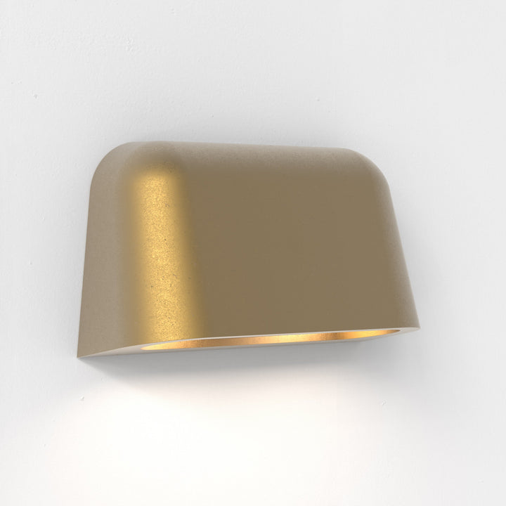 Astro Mast Twin wall light in Antique Brass