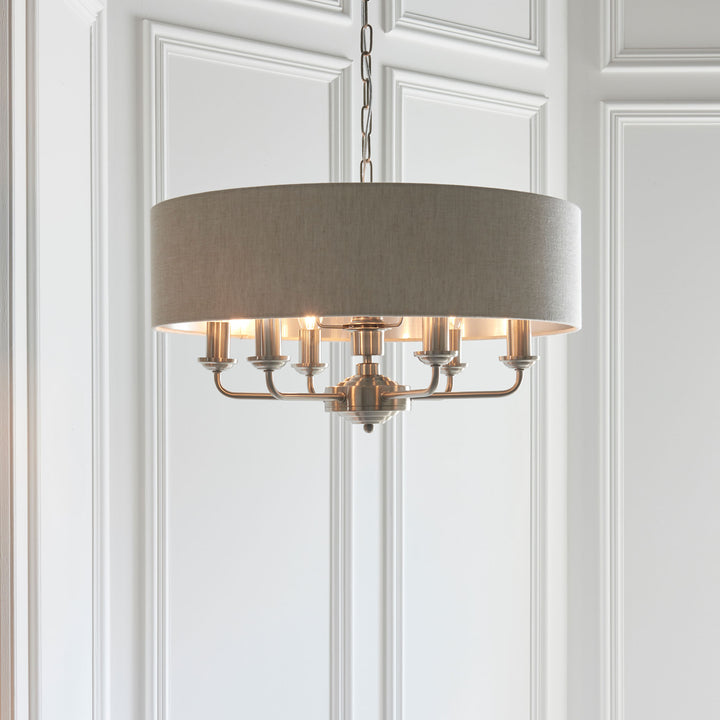 Highclere 6lt pendant Chrome