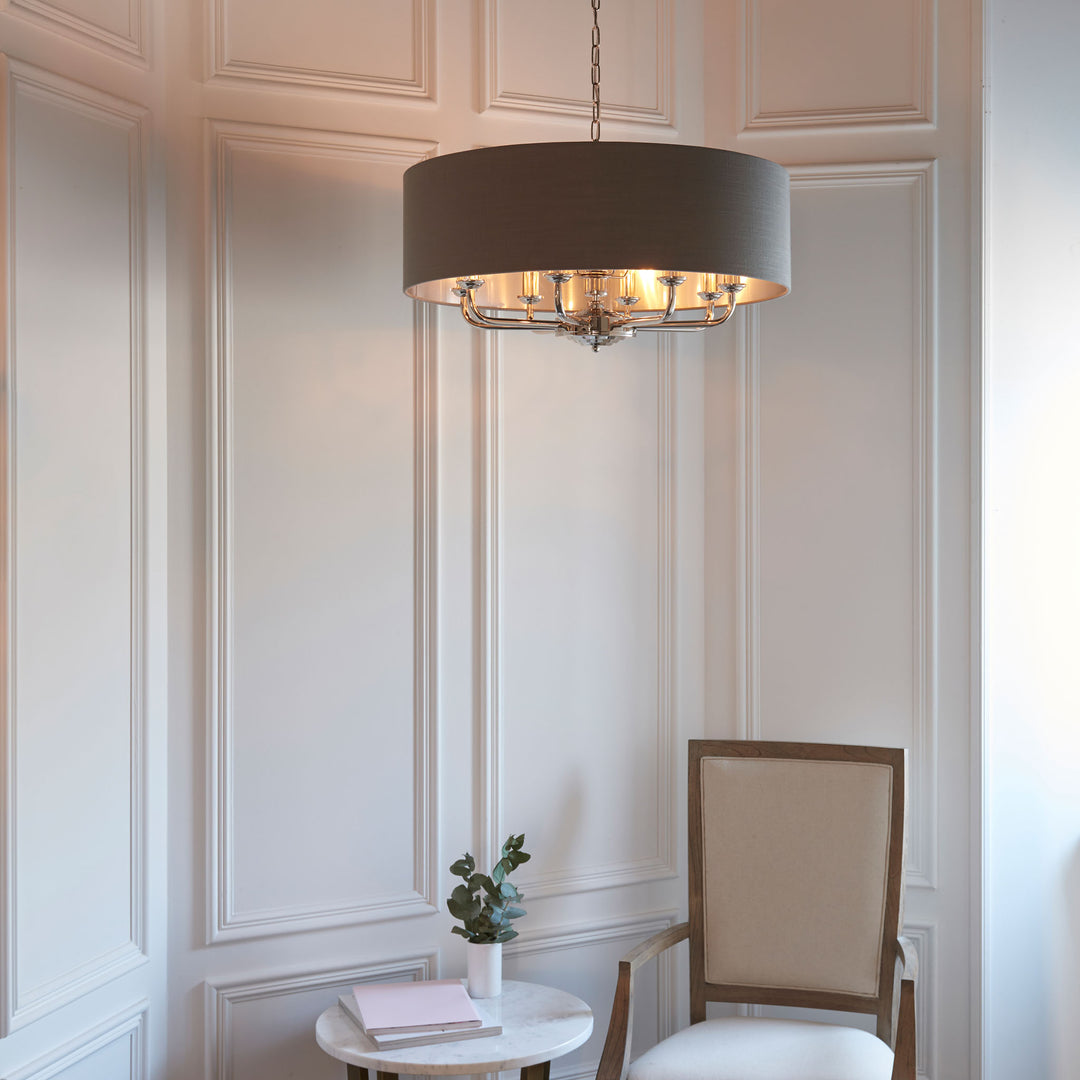 Highclere 6lt pendant Nickel