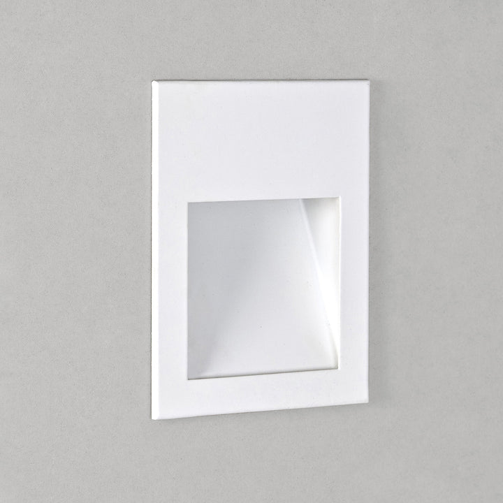 Astro Borgo 90 LED 2700K Marker Light in Matt White – Minimalist Recessed Wall Light