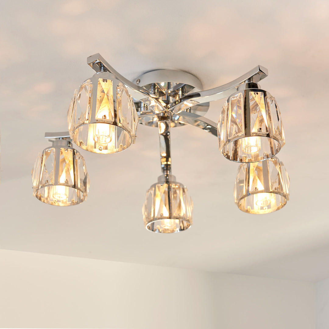 Ria 5lt semi flush Chrome