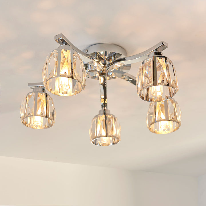 Ria 5lt semi flush Chrome