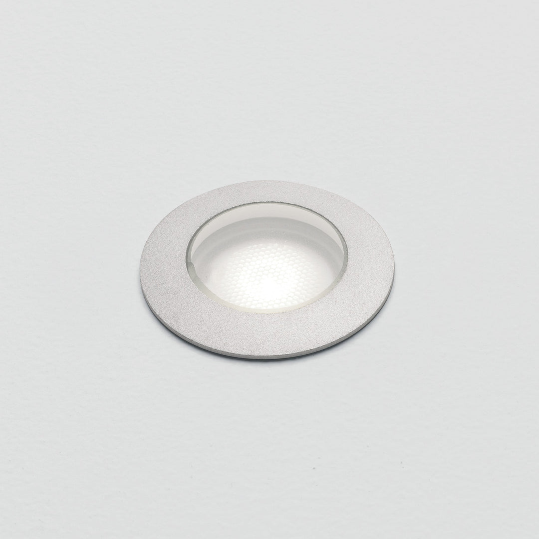 Astro Terra 42 LED ground light in anodised aluminium flush-mounted into paving