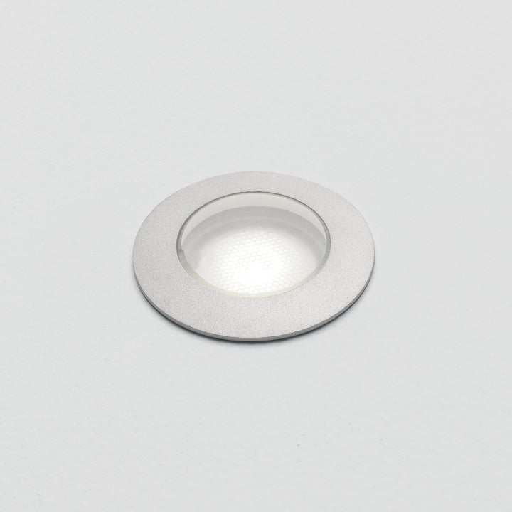 Astro Terra 42 LED ground light in anodised aluminium flush-mounted into paving