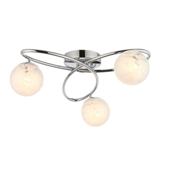 Maye 3 Light Semi Flush Chrome