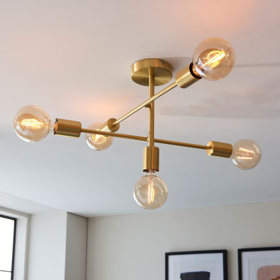 Studio 5lt semi flush Brass