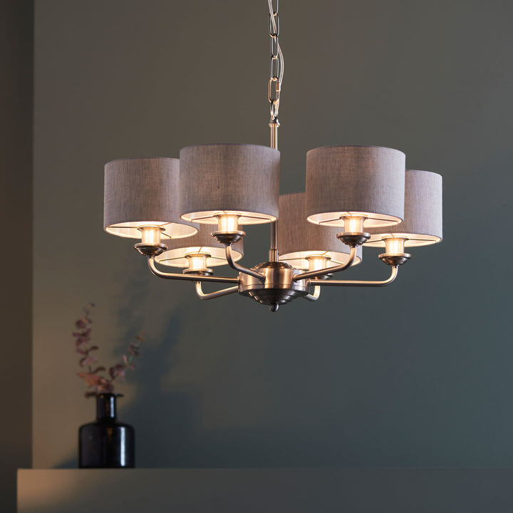 Highclere 6lt pendant Chrome