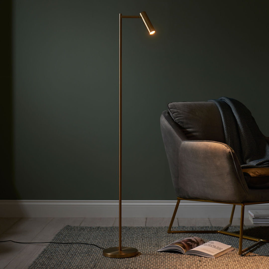 Dedicated Reader Task Floor Brass