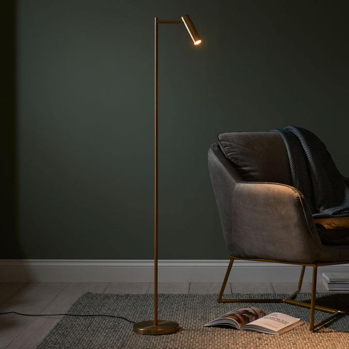 Dedicated Reader Task Floor Brass