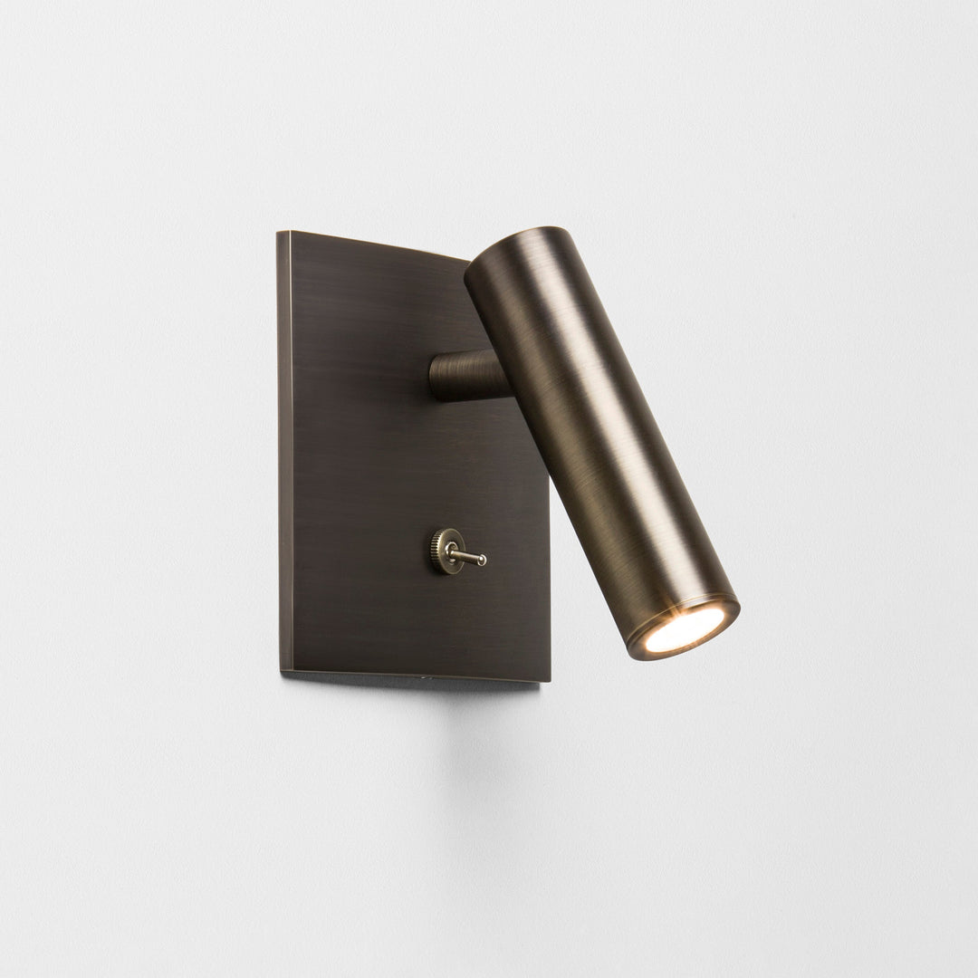 Astro Enna Square Switched LED Wall Light in Matt Black  
Astro Enna Square Switched LED Wall Light in Bronze finish