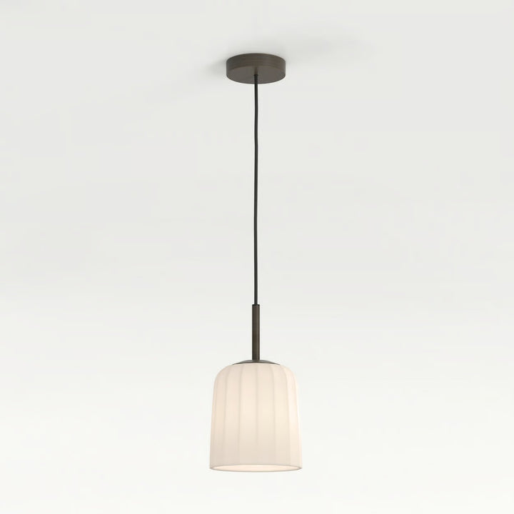 Astro Veo Pendant 180 in Duplex glass suspended from ceiling