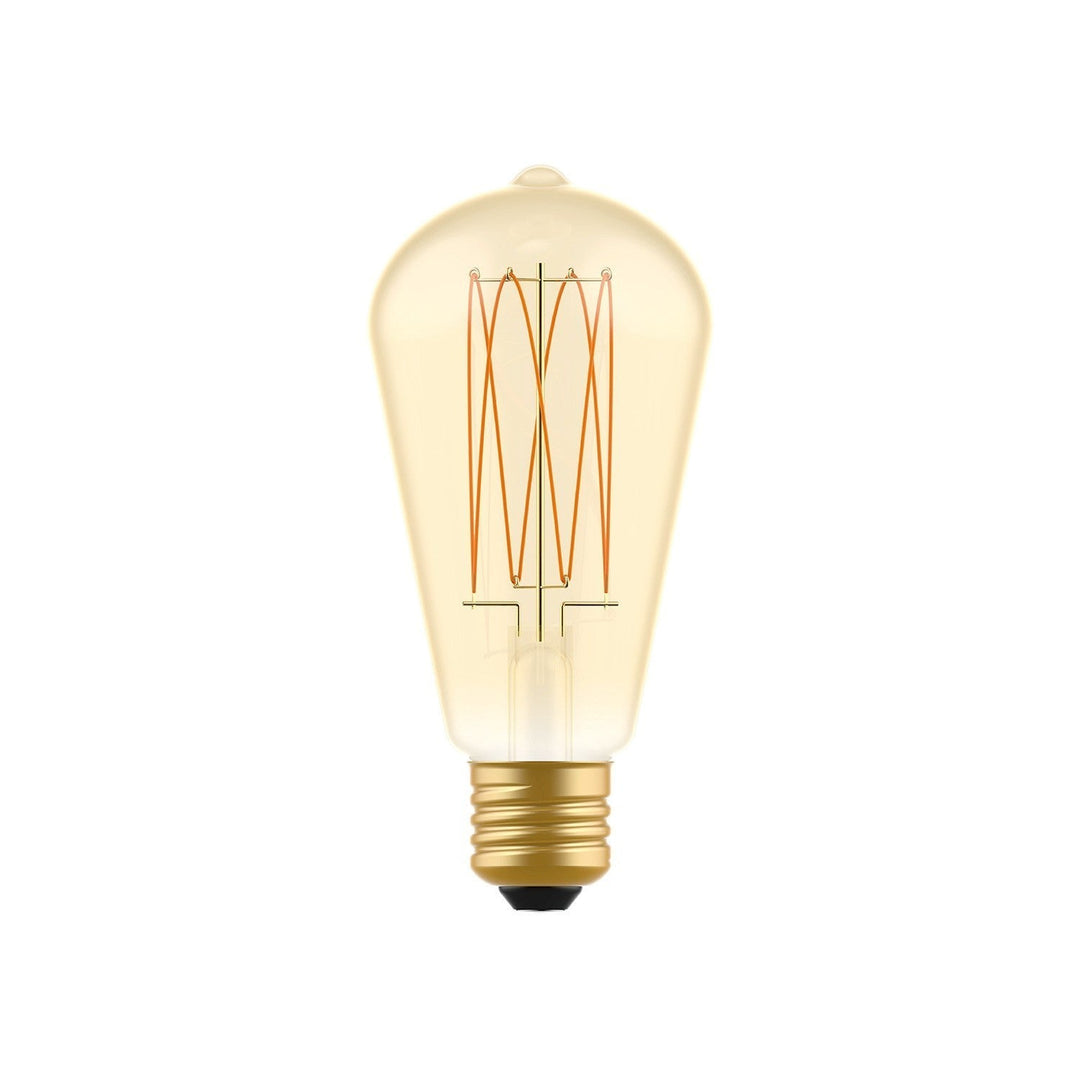 LED Carbon Vintage Cage Bulb ST64 7W 640LM E27 Gold 2700K Dimmable