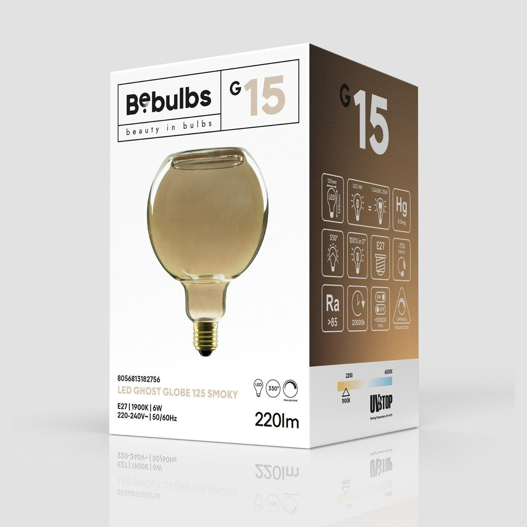 LED Smoky Light Bulb G125 6W 220LM E27 1900K Dimmable