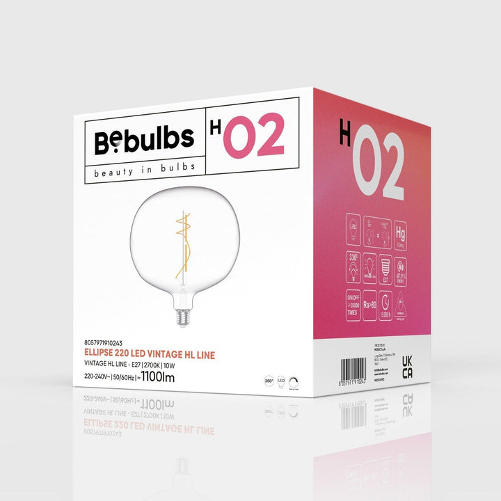 LED Vintage Filament HL Ellipse 220 10W 1100LM E27 Clear 2700K Dimmable