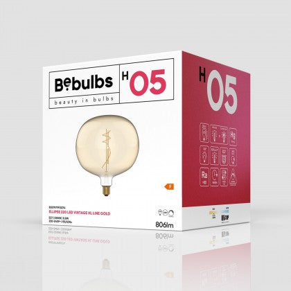 LED Vintage Filament HL Ellipse 220 8.8W 806LM E27 Gold 2200K Dimmable