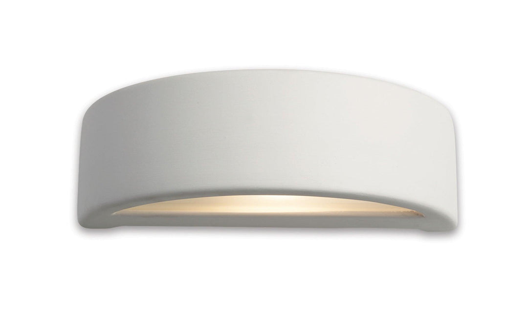 Ceramic Wall Light - 100w Unglazed with Acid White Glass - Prisma Lighting