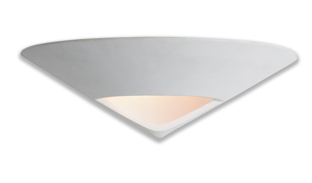 Ceramic Wall Light - 100w Unglazed with Acid Whote Glass - Prisma Lighting