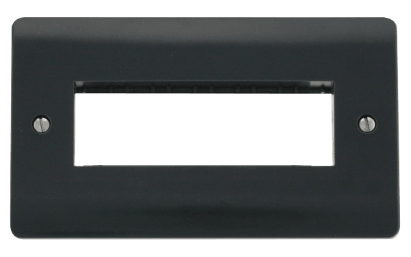 MiniGrid 2 Gang Plate 6 In-Line Aperture - Prisma Lighting