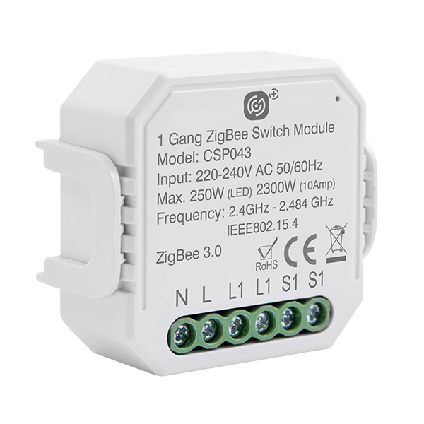 Click Smart+ 10A Single Gang Smart Switching Receiver - Prisma Lighting