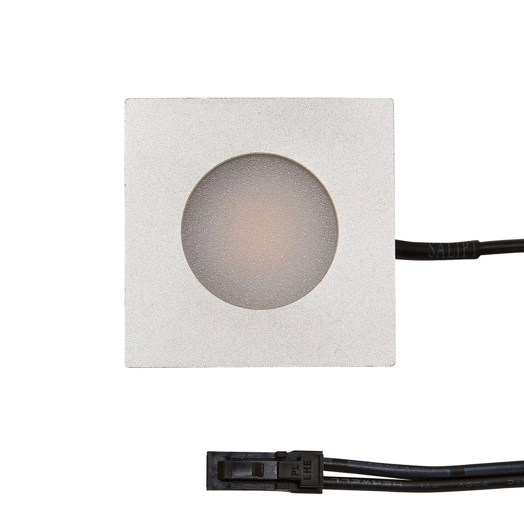 Konect 35mm Square Recessed Plinth Light Aluminium 4000k - Prisma Lighting