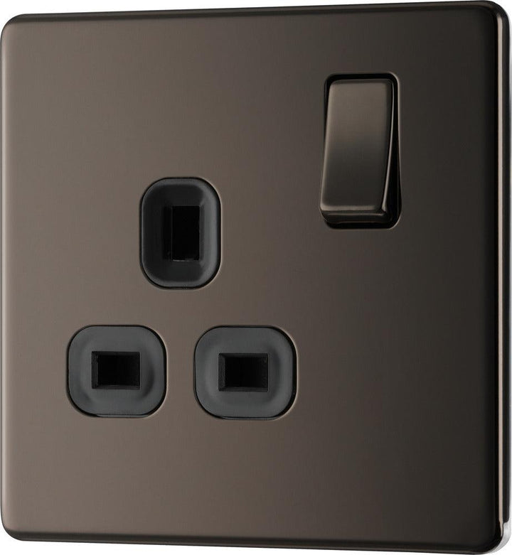 Screwless Flatplate Single Switched Socket - Prisma Lighting