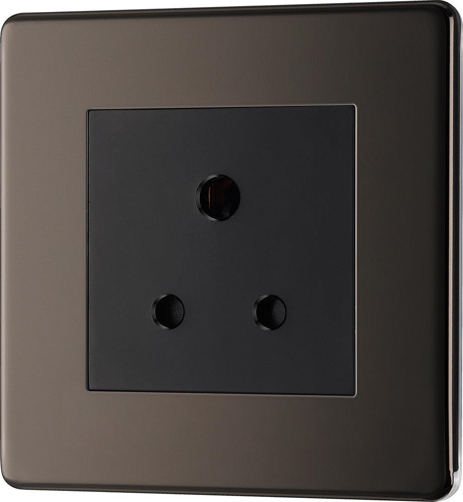 Screwless Flatplate Single Round Pin Unswitched 5A Socket - Prisma Lighting