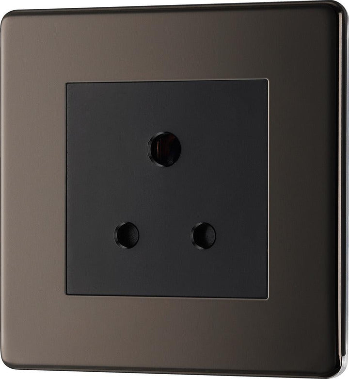 Screwless Flatplate Single Round Pin Unswitched 5A Socket - Prisma Lighting