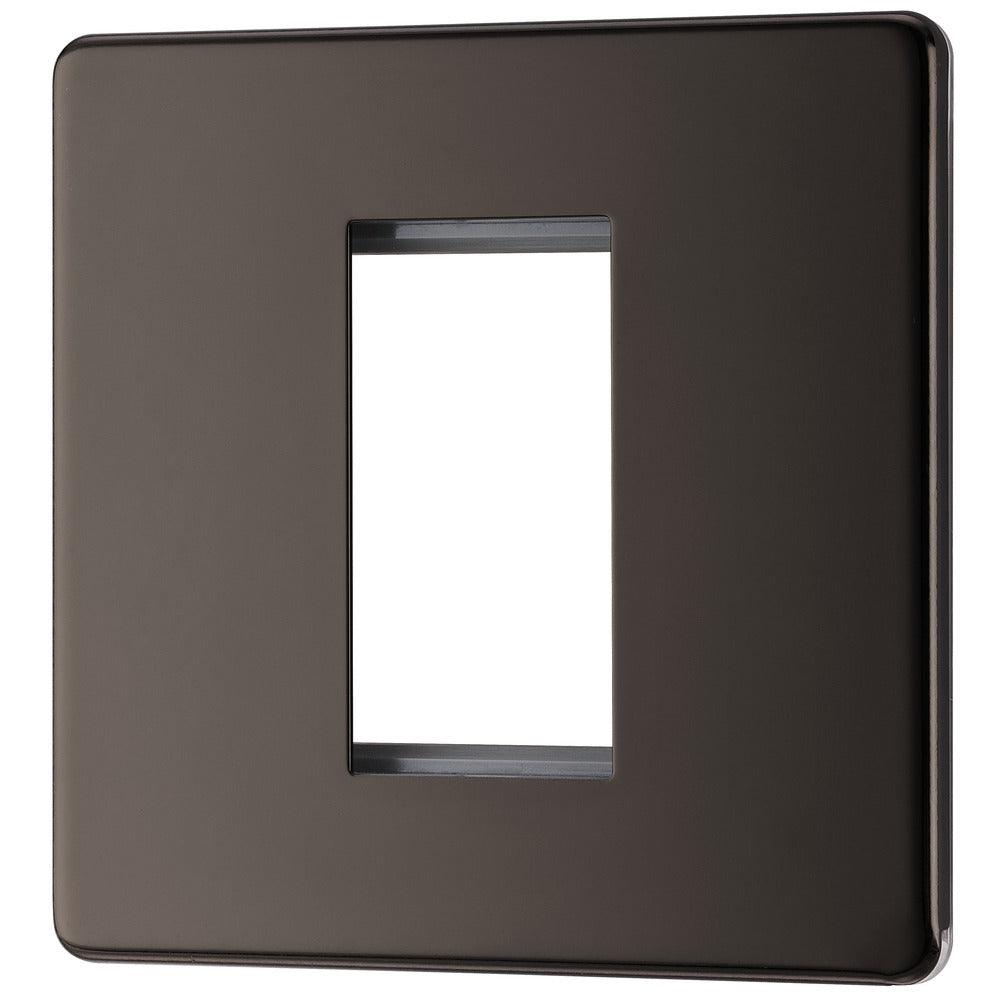 Screwless Flatplate Single Square Front Plate - Prisma Lighting