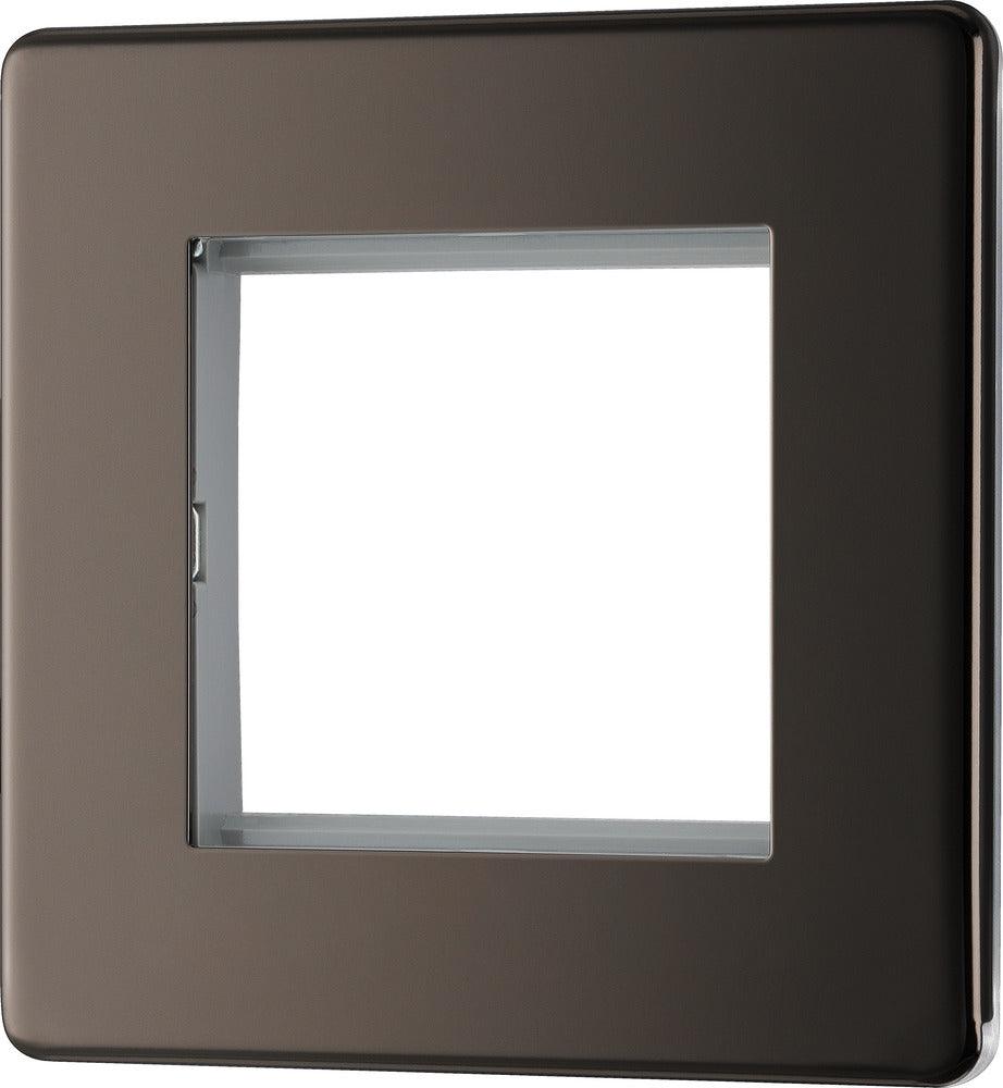 Screwless Flatplate Double Square Front Plate - Prisma Lighting