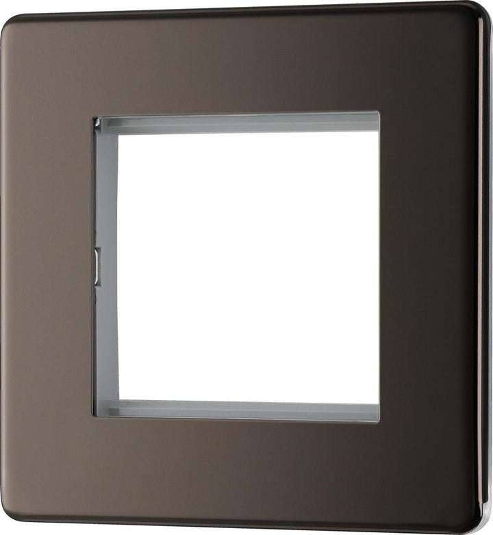Screwless Flatplate Double Square Front Plate - Prisma Lighting