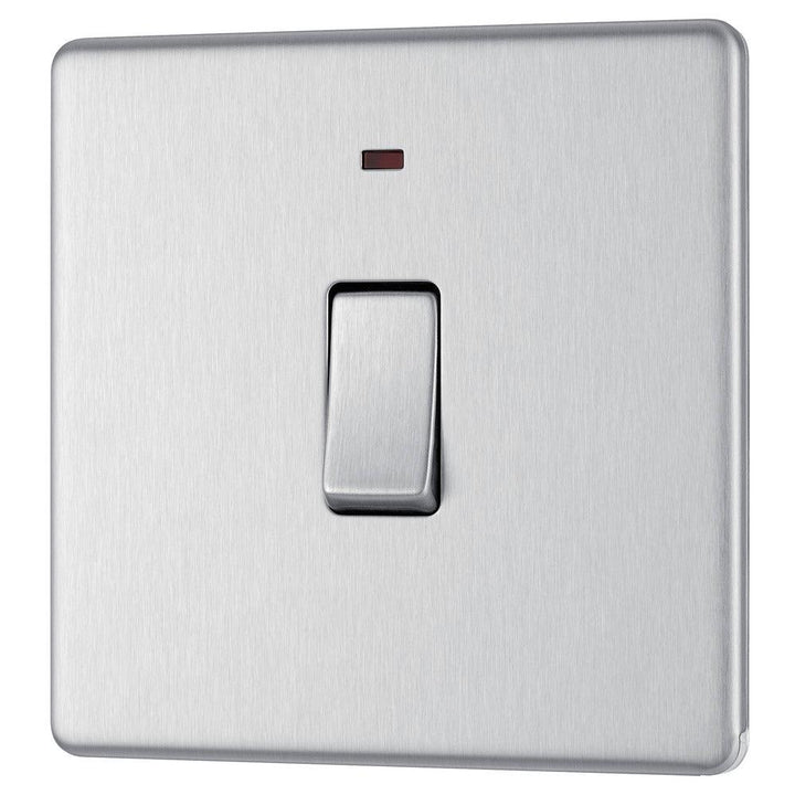 Screwless Flatplate Single Switch, 20A With Power Indicator - Prisma Lighting