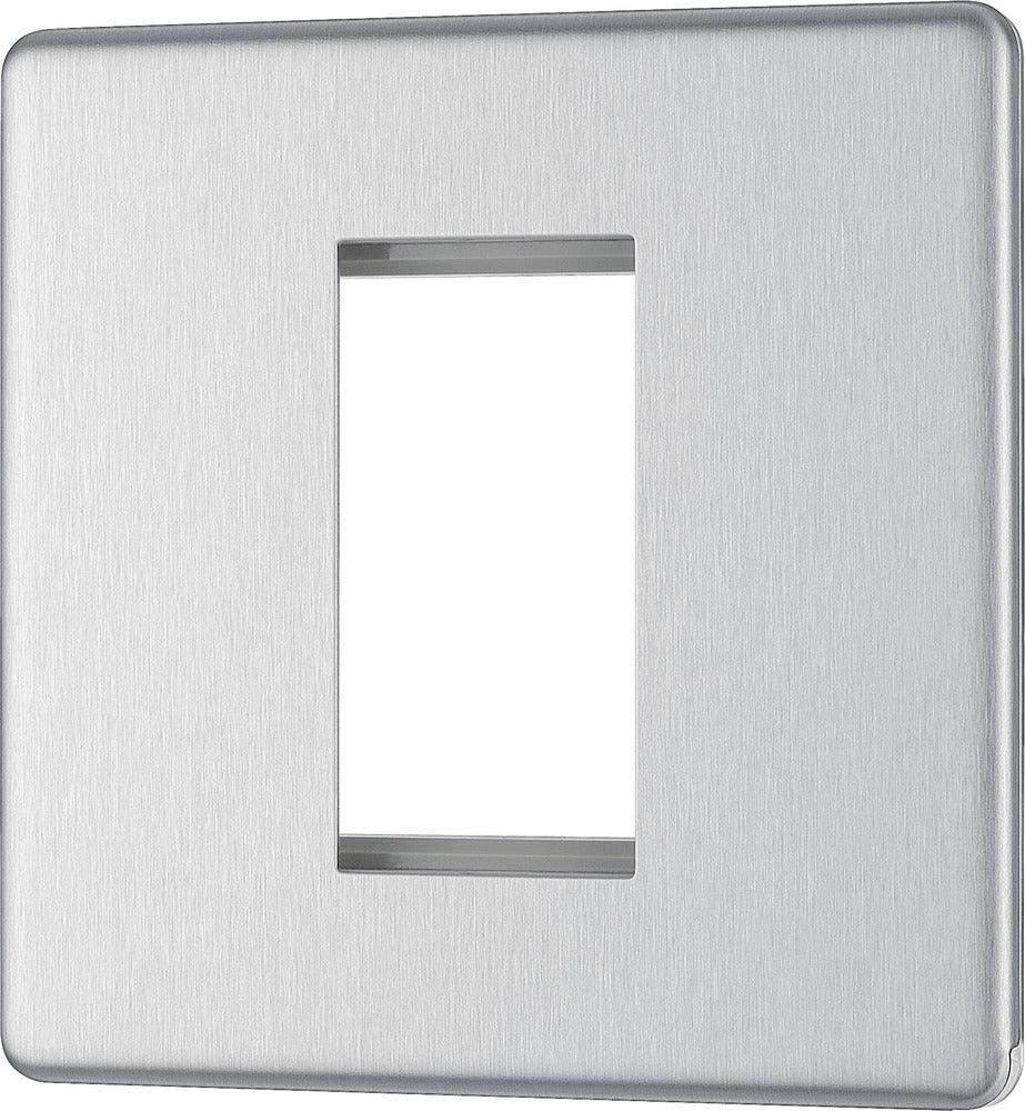 Screwless Flatplate Single Square Front Plate - Prisma Lighting