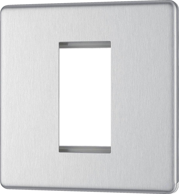 Screwless Flatplate Single Square Front Plate - Prisma Lighting