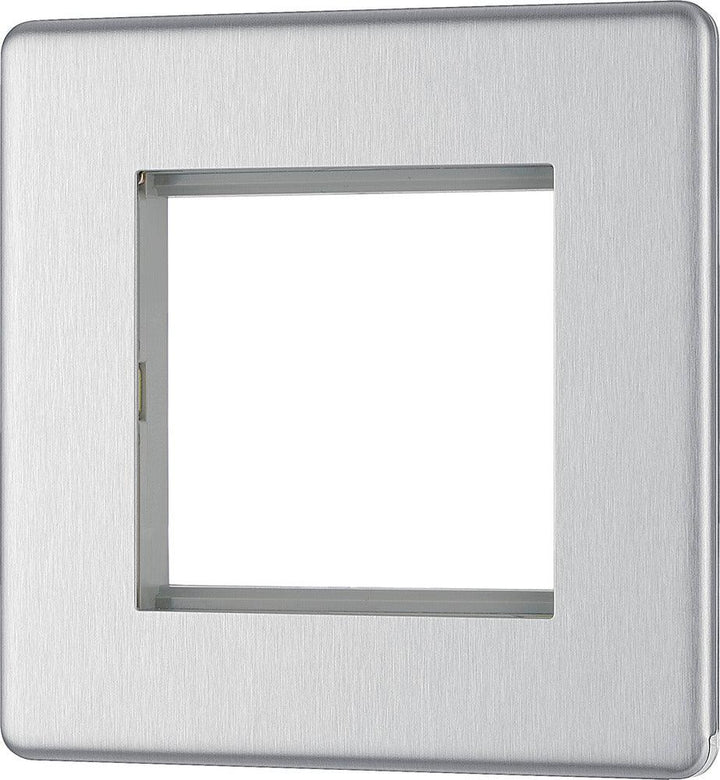 Screwless Flatplate Double Square Front Plate - Prisma Lighting