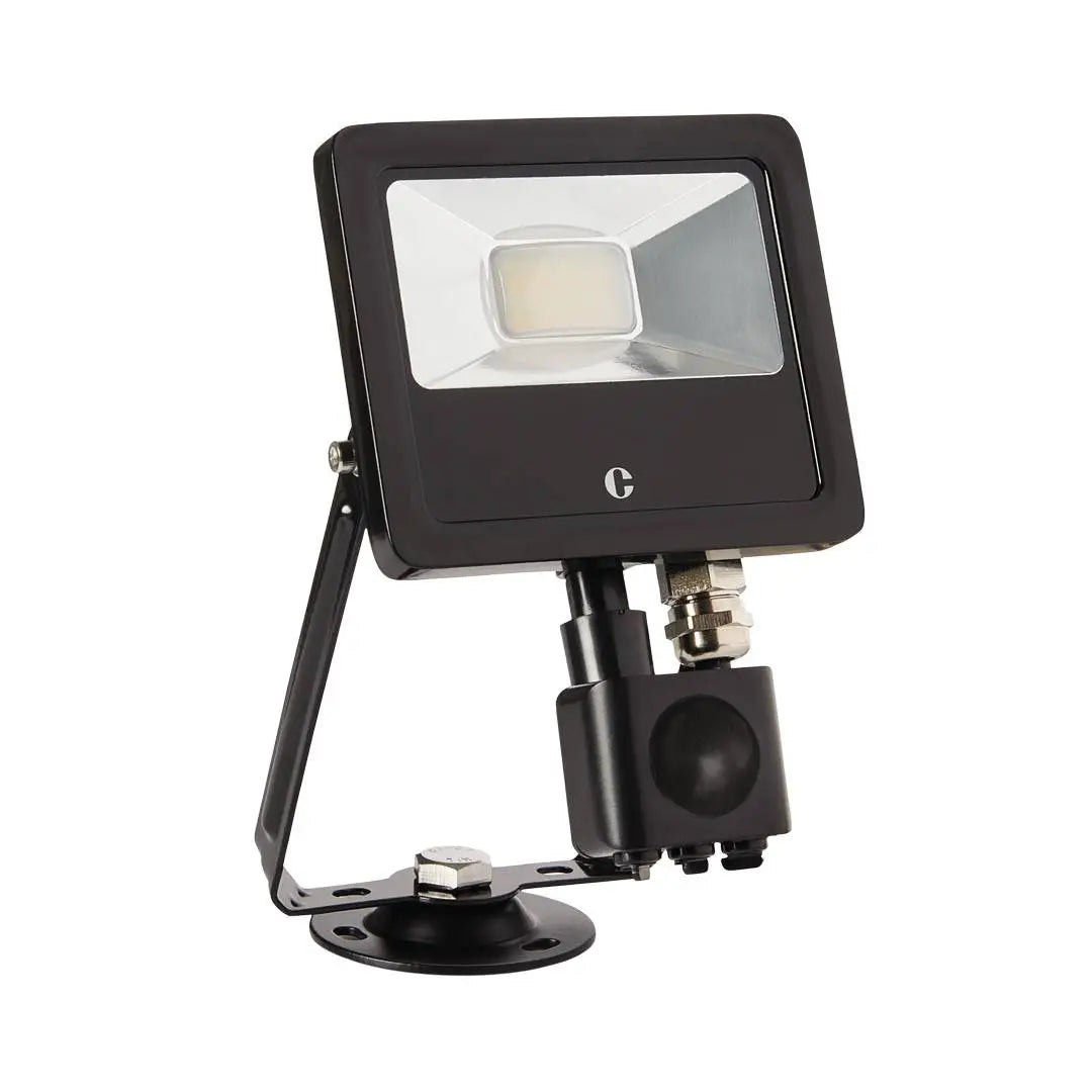 Collingwood FL01BPCS Black IP44 10W Colour Switchable Floodlight with PIR
