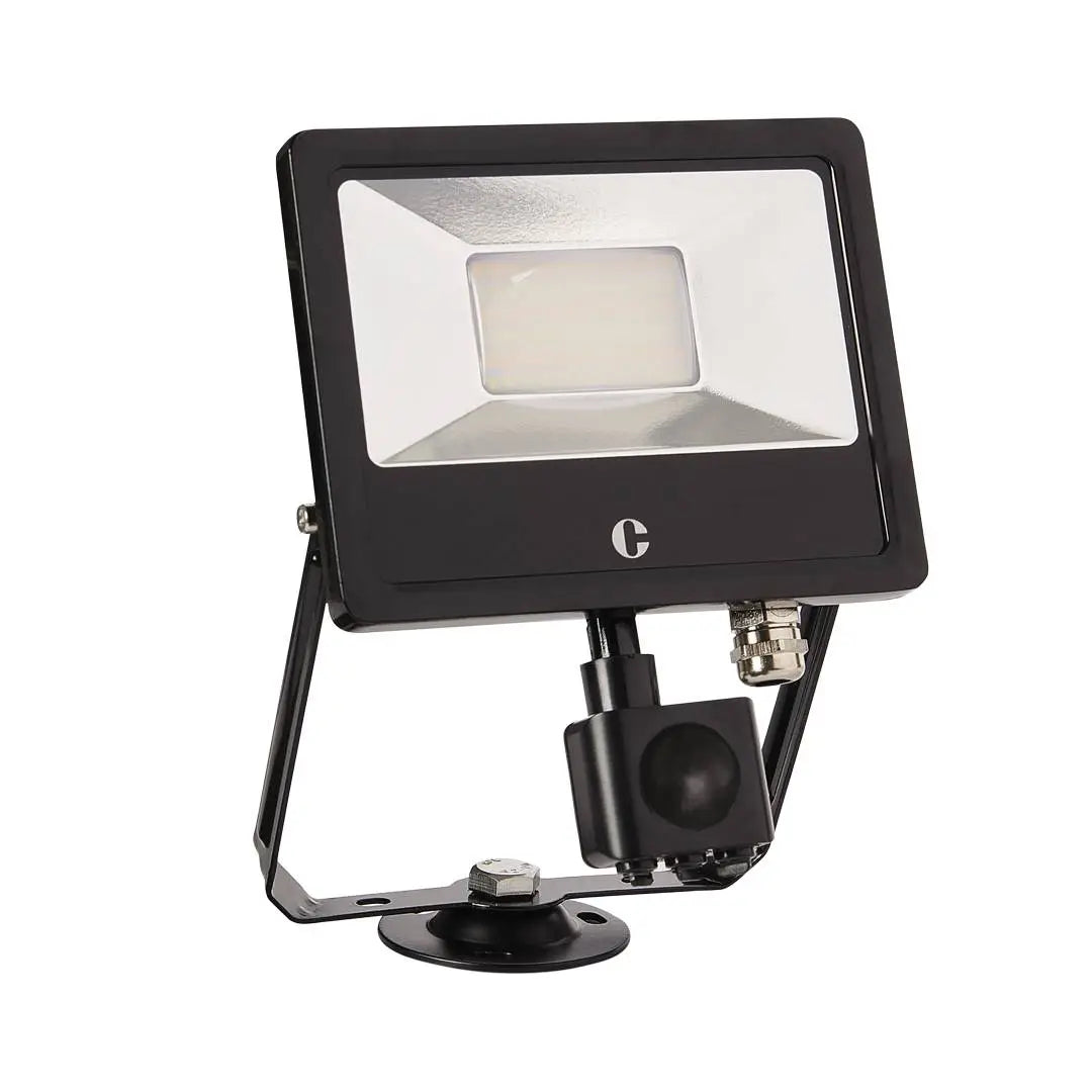 Collingwood FL02BPCS Black IP44 20W Colour Switchable Floodlight with PIR