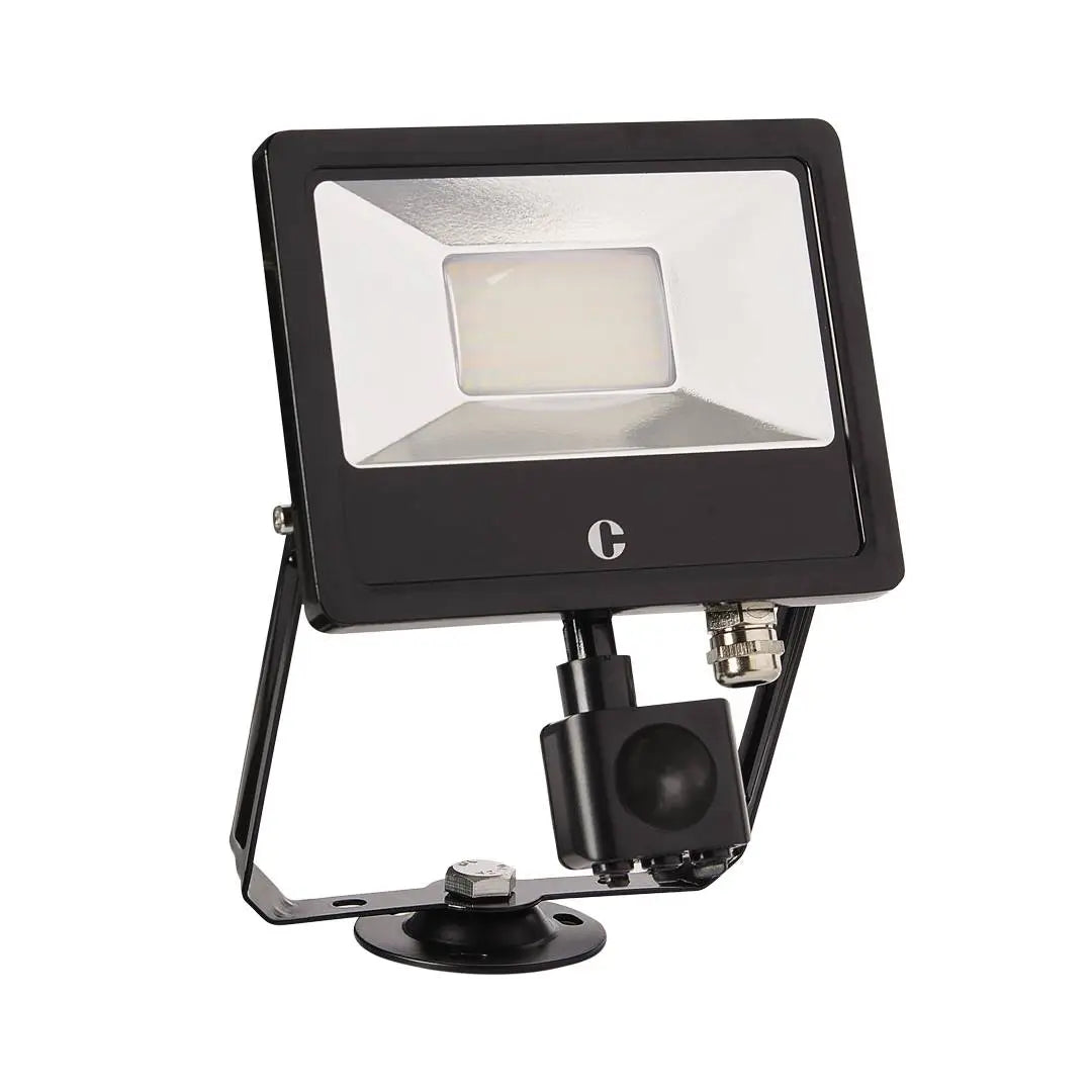 Collingwood FL03BPCS Black IP44 30W Colour Switchable Floodlight with PIR