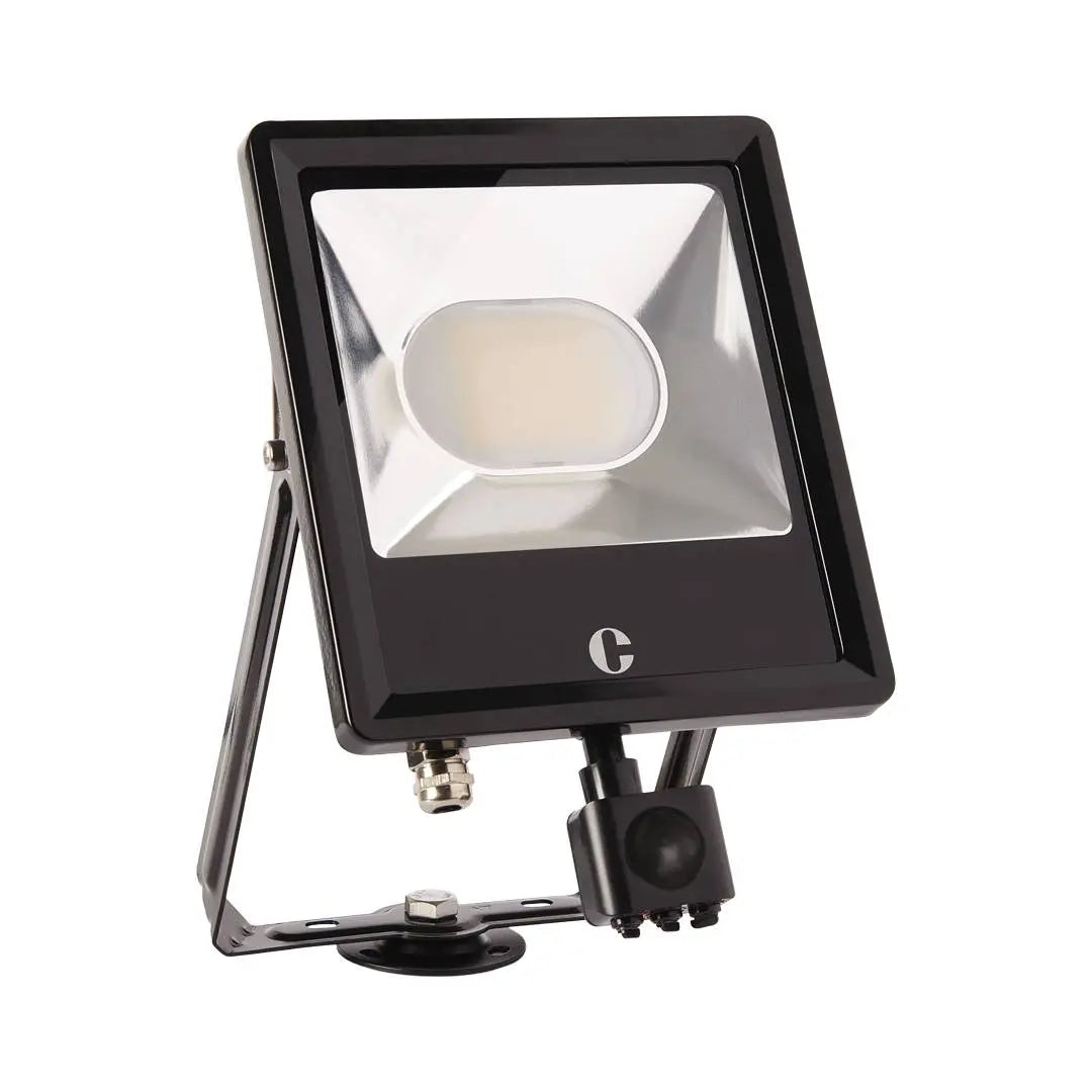 Collingwood FL05BPCS Black IP44 50W Colour Switchable Floodlight with PIR