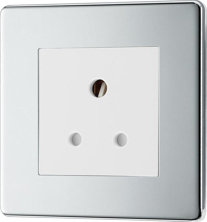Screwless Flatplate Single Round Pin Unswitched 5A Socket - Prisma Lighting