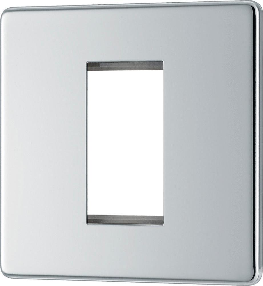 Screwless Flatplate Single Square Front Plate - Prisma Lighting