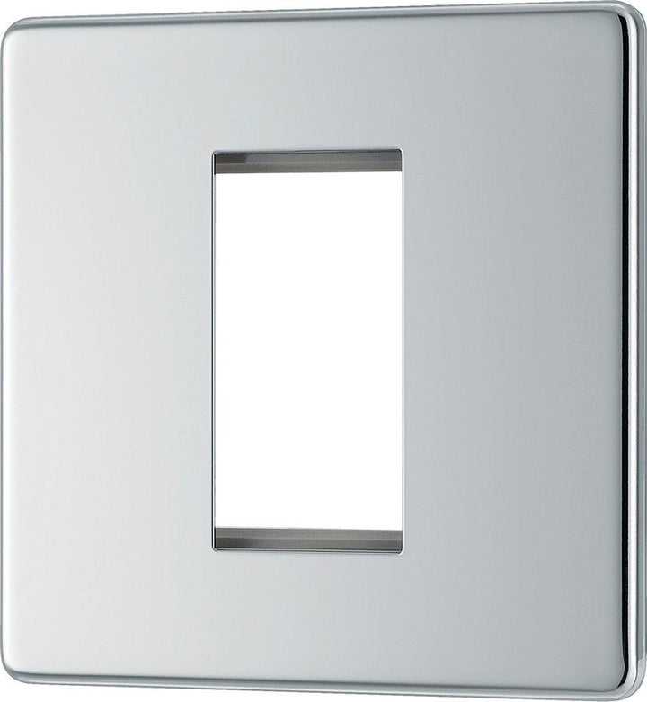 Screwless Flatplate Single Square Front Plate - Prisma Lighting