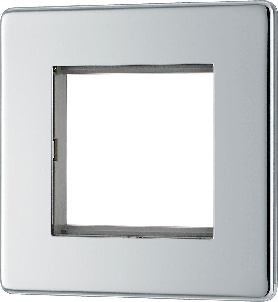 Screwless Flatplate Double Square Front Plate - Prisma Lighting