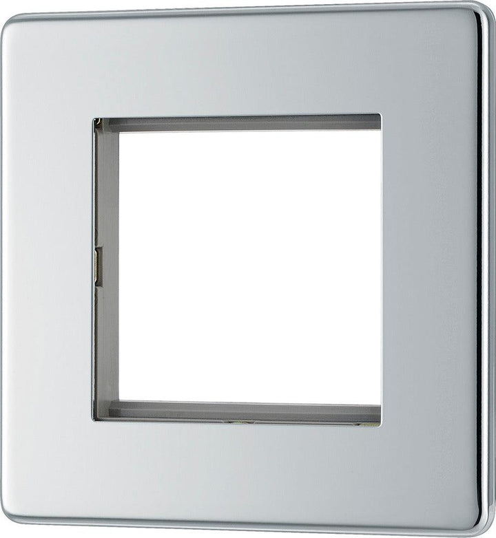 Screwless Flatplate Double Square Front Plate - Prisma Lighting