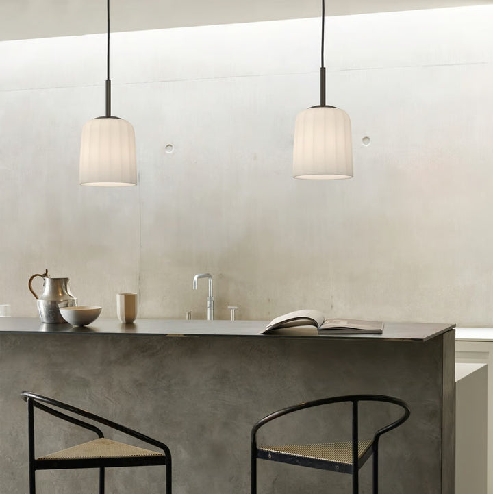 Interior scene with Veo 180 illuminating above dining area
