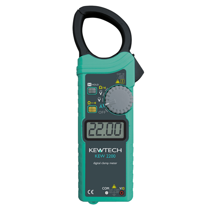 Kewtech KEW2200 Digital AC Clamp Meter - Prisma Lighting