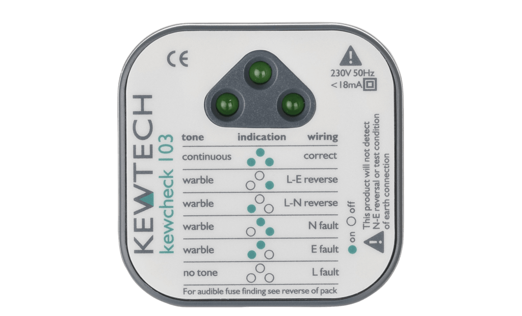 Kewtech KEWCHECK103 Socket Tester - Prisma Lighting