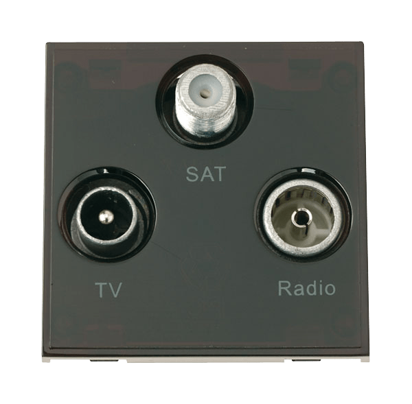 Click New Media Triplexed TV, Radio And Satellite - Black MM430BK