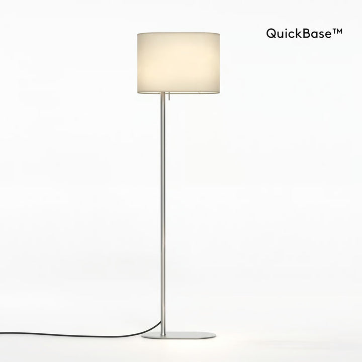 Matt Nickel variant of Venn Floor Lamp side profile