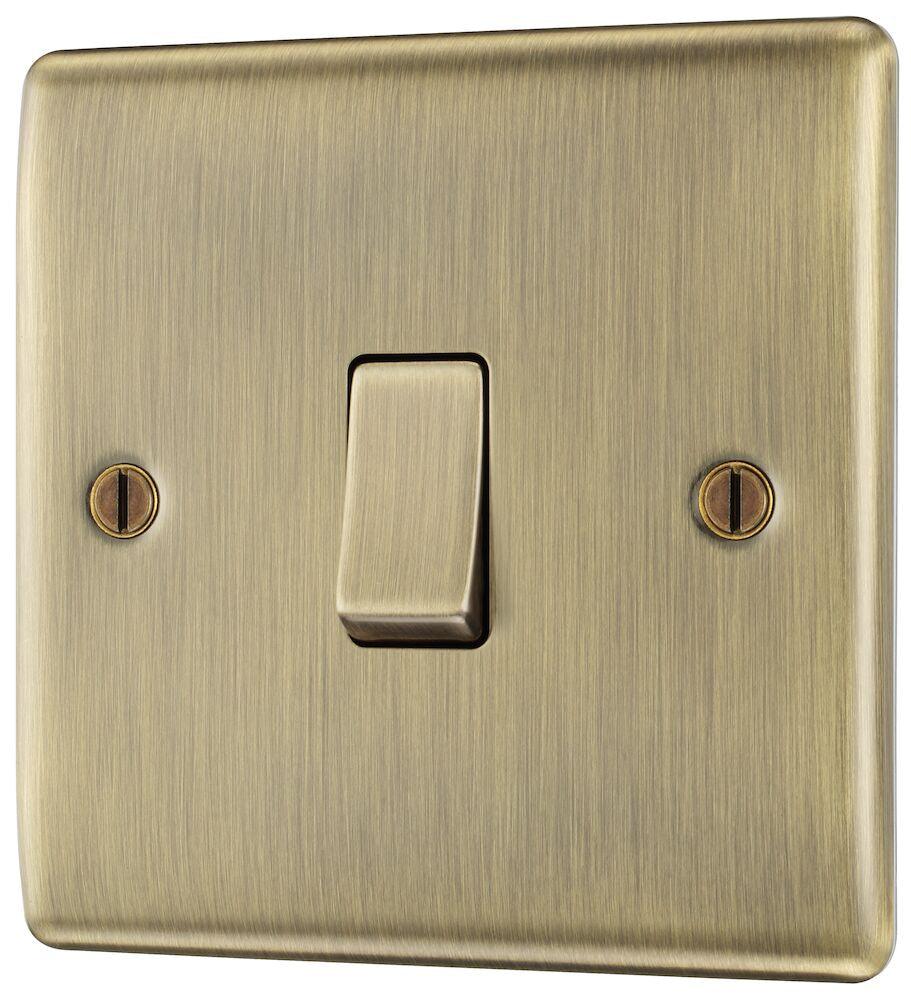 Nexus Metal Single Light Switch, 20A 16AX 2 Way - Prisma Lighting