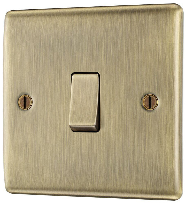 Nexus Metal Single Light Switch, 20A 16AX 2 Way - Prisma Lighting